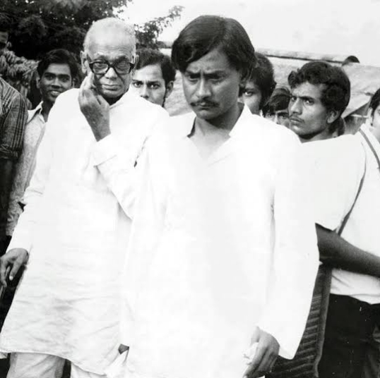 Nitish Kumar with Jaiprakash Narayan